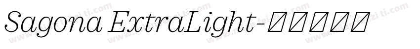 Sagona ExtraLight字体转换